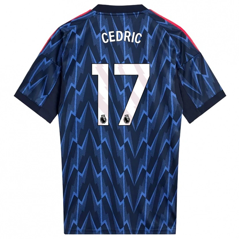 Danxen Dame Cedric Soares #17 Marineblå Rød Bortetrøye Drakt Trøye 2025/26 Skjorter T-Skjorte
