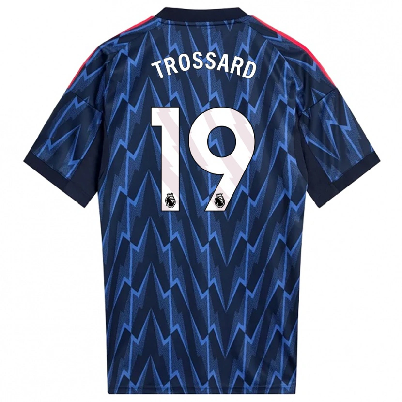 Danxen Dame Leandro Trossard #19 Marineblå Rød Bortetrøye Drakt Trøye 2025/26 Skjorter T-Skjorte