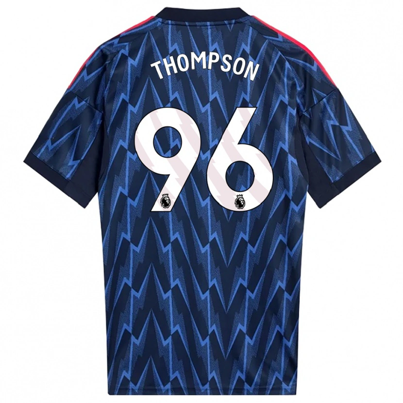 Danxen Dame Kyran Thompson #96 Marineblå Rød Bortetrøye Drakt Trøye 2025/26 Skjorter T-Skjorte