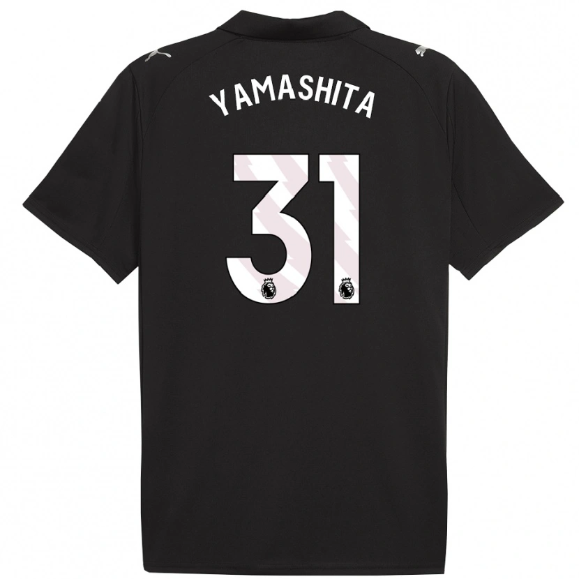 Danxen Dame Ayaka Yamashita #31 Svart Hvit Bortetrøye Drakt Trøye 2025/26 Skjorter T-Skjorte
