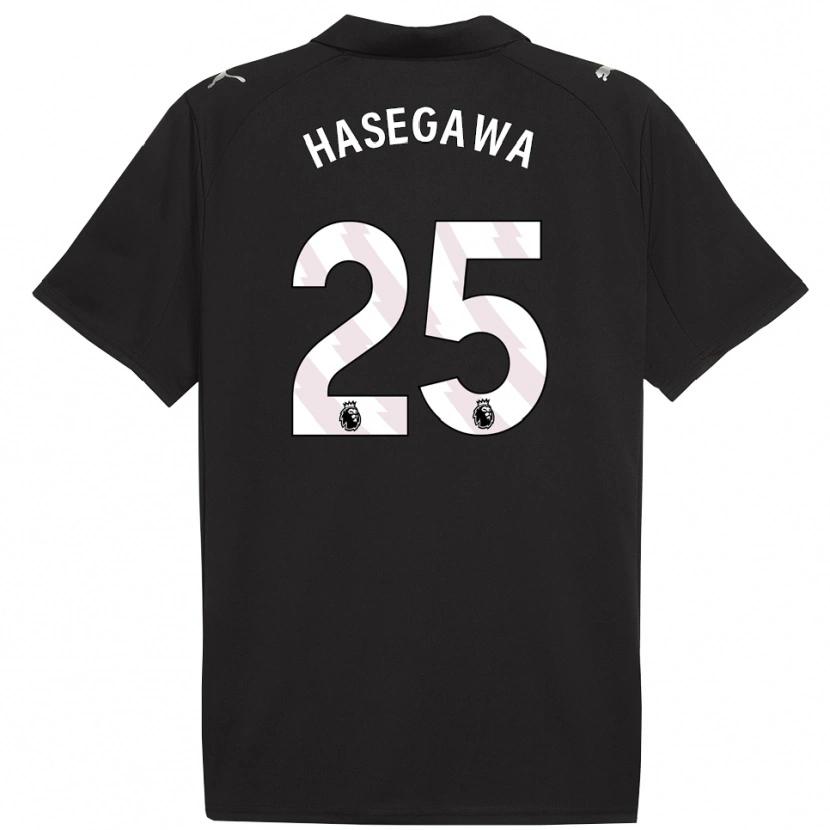 Danxen Dame Yui Hasegawa #25 Svart Hvit Bortetrøye Drakt Trøye 2025/26 Skjorter T-Skjorte
