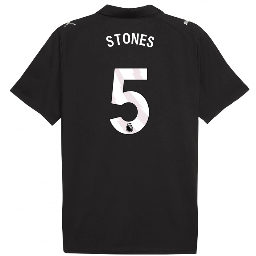 Danxen Dame John Stones #5 Svart Hvit Bortetrøye Drakt Trøye 2025/26 Skjorter T-Skjorte