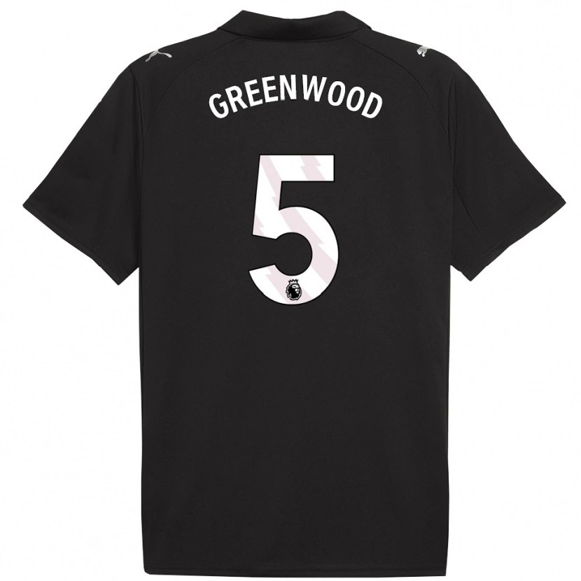Danxen Dame Alex Greenwood #5 Svart Hvit Bortetrøye Drakt Trøye 2025/26 Skjorter T-Skjorte