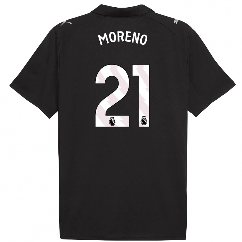 Danxen Dame Marlos Moreno #21 Svart Hvit Bortetrøye Drakt Trøye 2025/26 Skjorter T-Skjorte