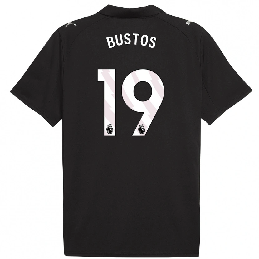 Danxen Dame Nahuel Bustos #19 Svart Hvit Bortetrøye Drakt Trøye 2025/26 Skjorter T-Skjorte