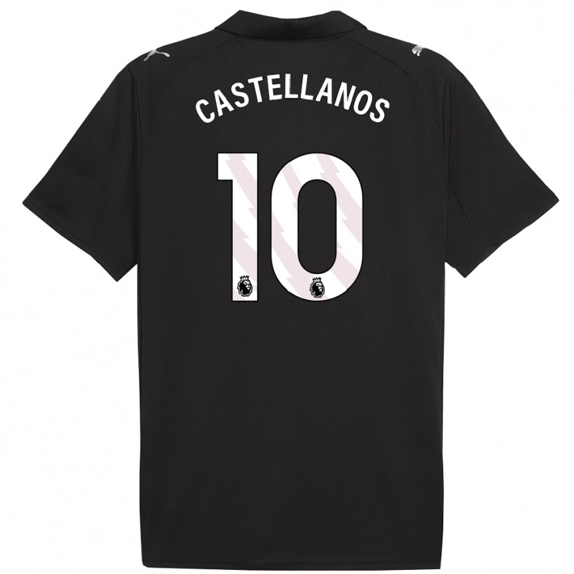 Danxen Dame Deyna Castellanos #10 Svart Hvit Bortetrøye Drakt Trøye 2025/26 Skjorter T-Skjorte