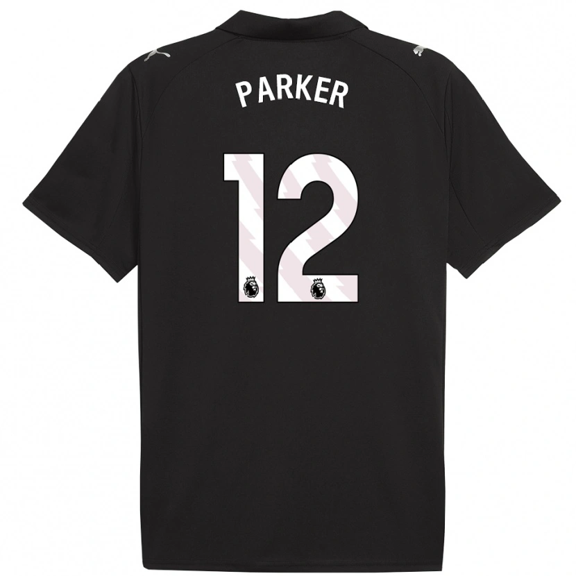 Danxen Dame Xavier Parker #12 Svart Hvit Bortetrøye Drakt Trøye 2025/26 Skjorter T-Skjorte