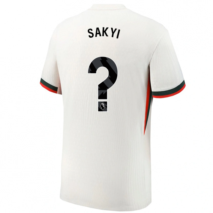 Danxen Dame Samuel Rak-Sakyi #0 Hvit Grønn Bortetrøye Drakt Trøye 2025/26 Skjorter T-Skjorte