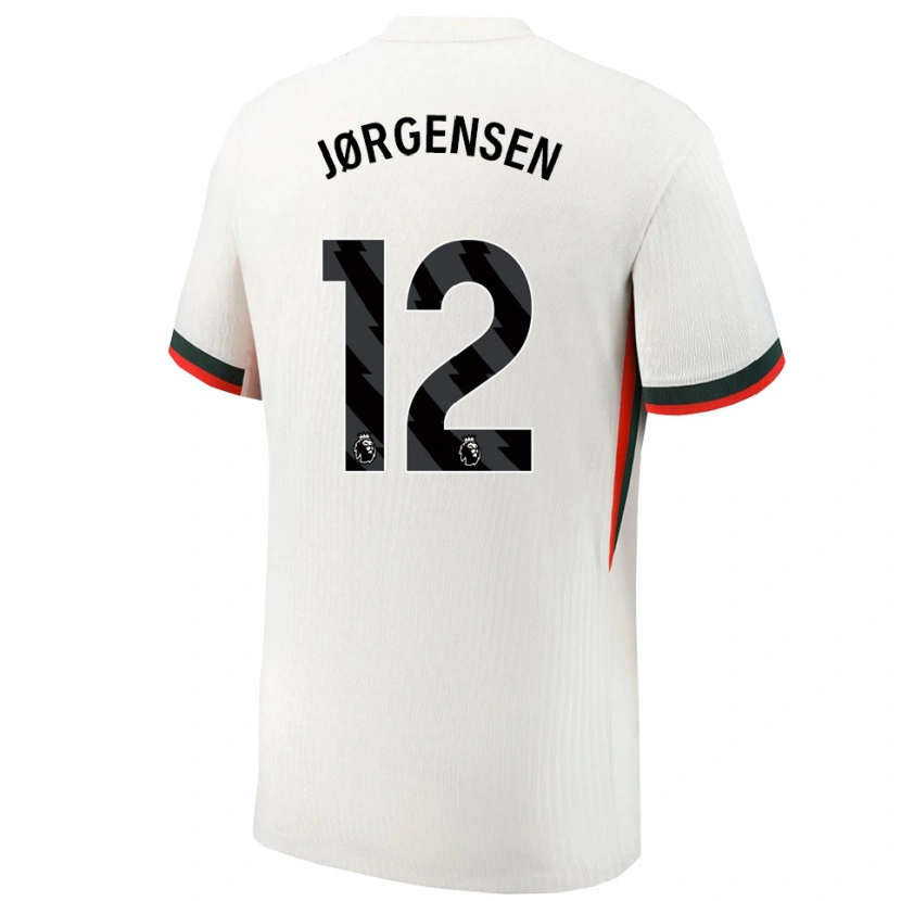 Danxen Dame Filip Jørgensen #12 Hvit Grønn Bortetrøye Drakt Trøye 2025/26 Skjorter T-Skjorte