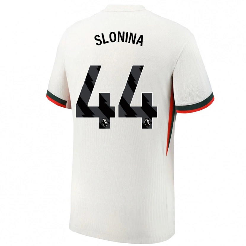 Danxen Dame Gabriel Slonina #44 Hvit Grønn Bortetrøye Drakt Trøye 2025/26 Skjorter T-Skjorte