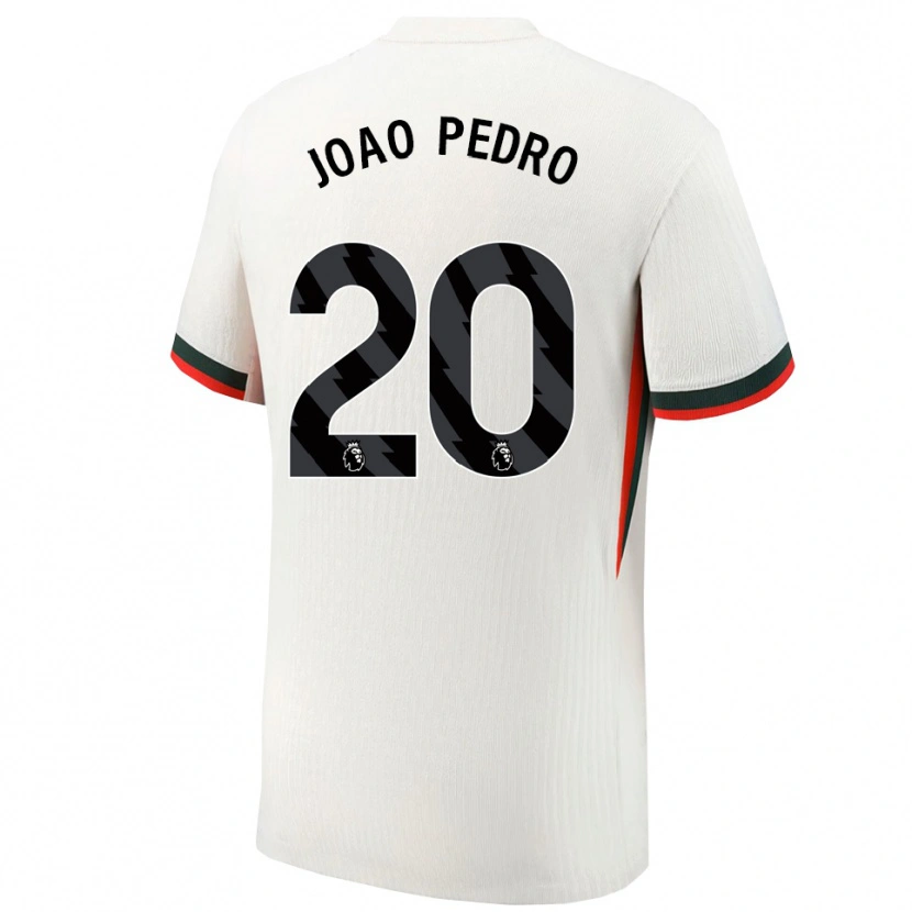 Danxen Dame João Pedro #20 Hvit Grønn Bortetrøye Drakt Trøye 2025/26 Skjorter T-Skjorte