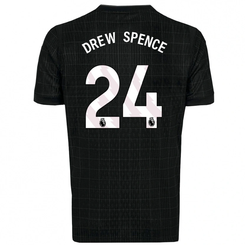 Danxen Dame Drew Spence #24 Svart Grå Bortetrøye Drakt Trøye 2025/26 Skjorter T-Skjorte
