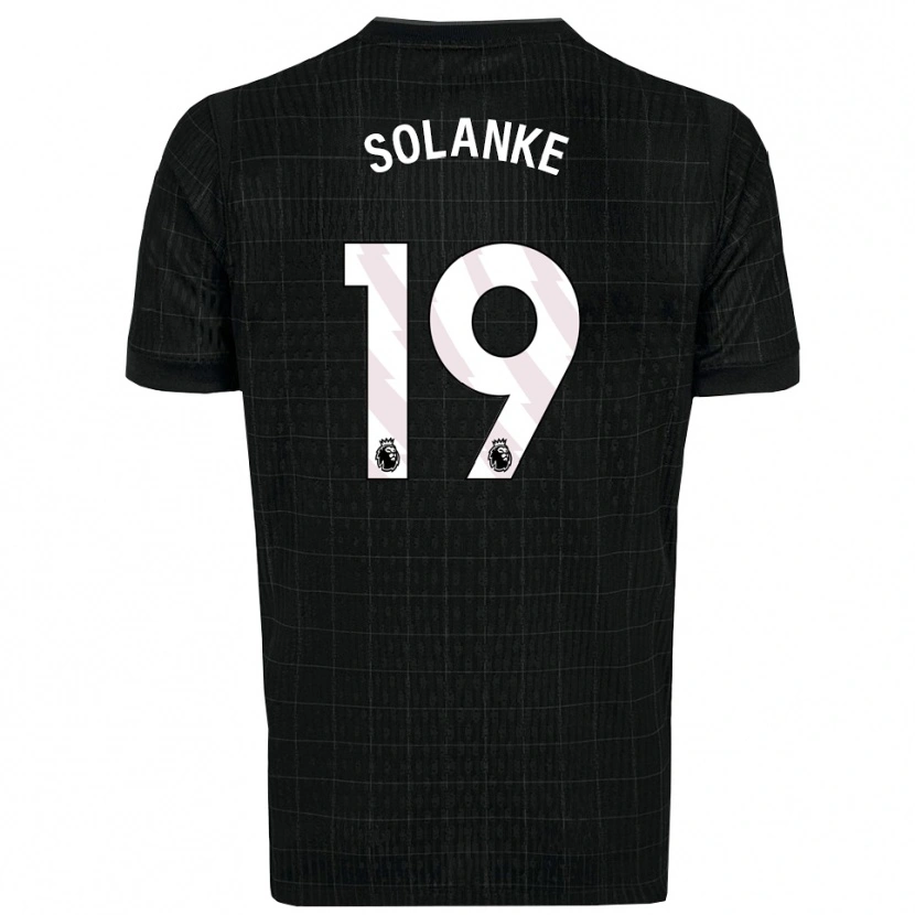 Danxen Dame Dominic Solanke #19 Svart Grå Bortetrøye Drakt Trøye 2025/26 Skjorter T-Skjorte