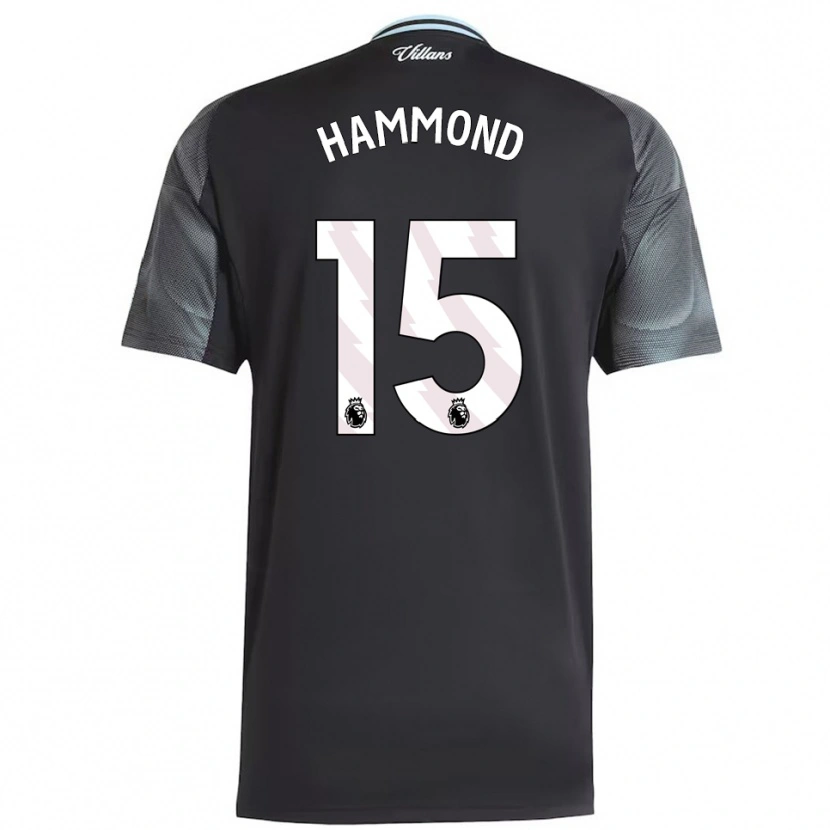 Danxen Dame Rio Hammond #15 Svart Himmelsblå Bortetrøye Drakt Trøye 2025/26 Skjorter T-Skjorte