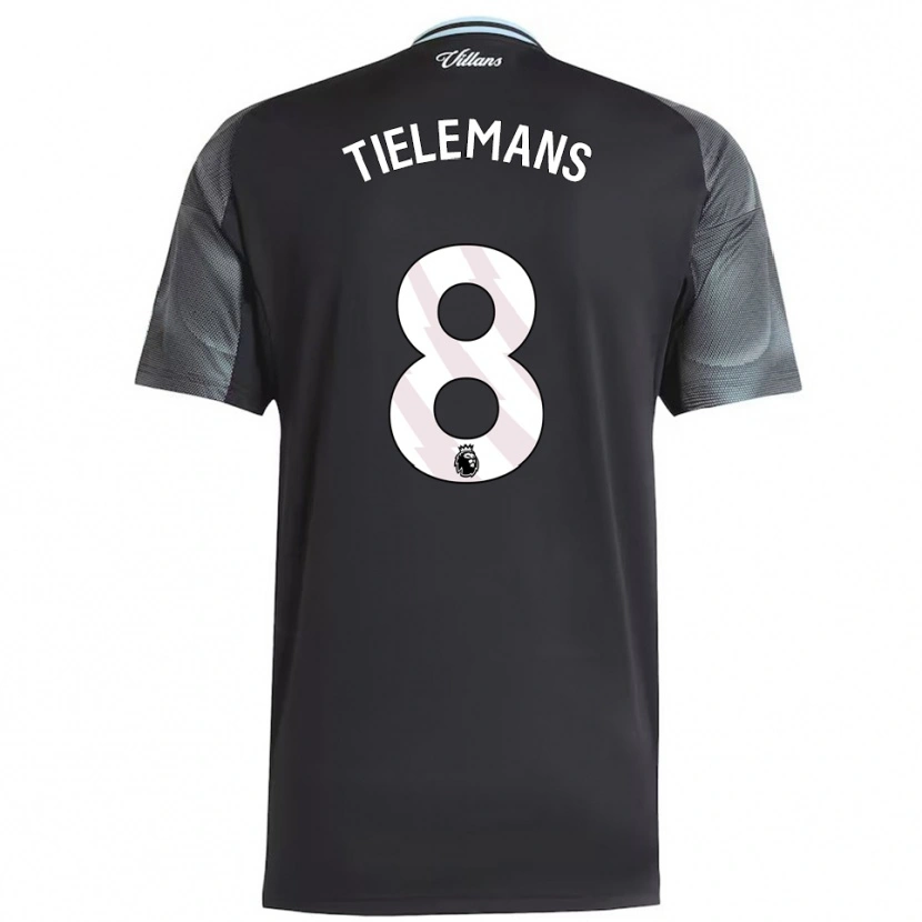 Danxen Dame Youri Tielemans #8 Svart Himmelsblå Bortetrøye Drakt Trøye 2025/26 Skjorter T-Skjorte