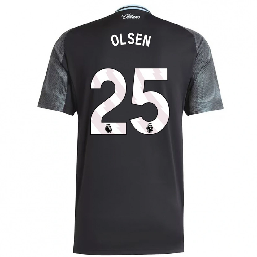 Danxen Dame Robin Olsen #25 Svart Himmelsblå Bortetrøye Drakt Trøye 2025/26 Skjorter T-Skjorte