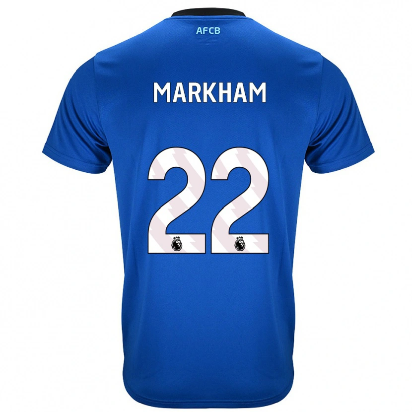 Danxen Dame Jenna Markham #22 Blå Svart Bortetrøye Drakt Trøye 2025/26 Skjorter T-Skjorte