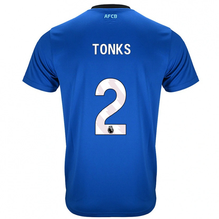 Danxen Dame Finn Tonks #2 Blå Svart Bortetrøye Drakt Trøye 2025/26 Skjorter T-Skjorte