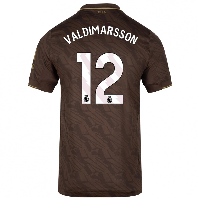 Danxen Dame Hákon Rafn Valdimarsson #12 Brun Gull Bortetrøye Drakt Trøye 2025/26 Skjorter T-Skjorte