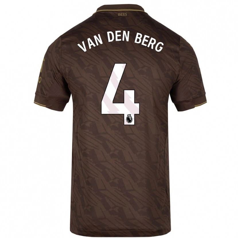 Danxen Dame Sepp Van Den Berg #4 Brun Gull Bortetrøye Drakt Trøye 2025/26 Skjorter T-Skjorte