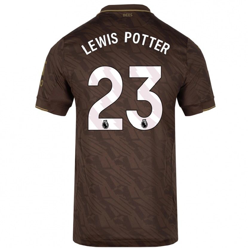 Danxen Dame Keane Lewis-Potter #23 Brun Gull Bortetrøye Drakt Trøye 2025/26 Skjorter T-Skjorte