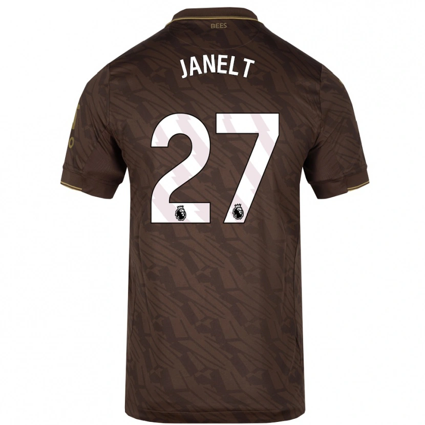 Danxen Dame Vitaly Janelt #27 Brun Gull Bortetrøye Drakt Trøye 2025/26 Skjorter T-Skjorte