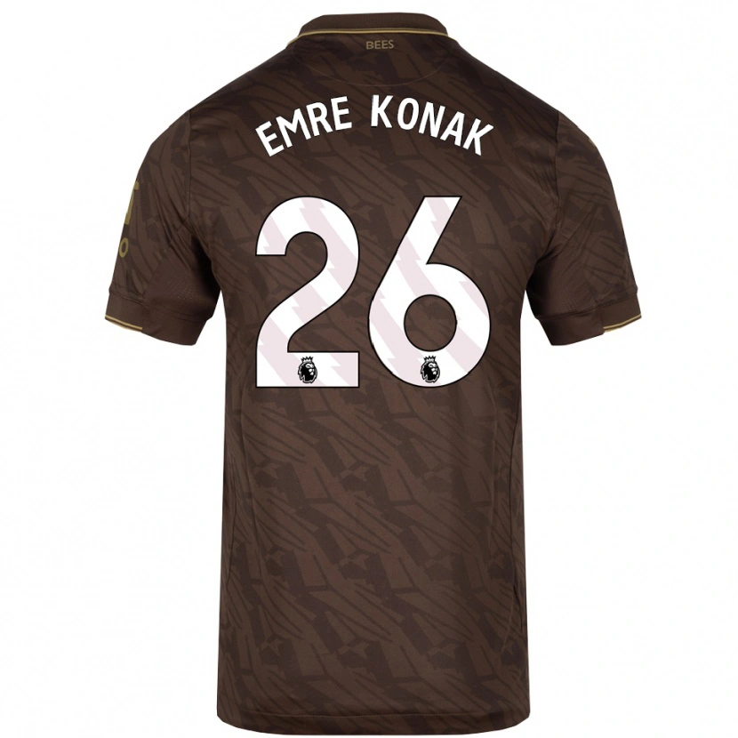 Danxen Dame Yunus Emre Konak #26 Brun Gull Bortetrøye Drakt Trøye 2025/26 Skjorter T-Skjorte