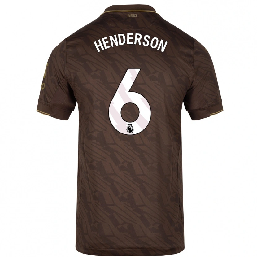 Danxen Dame Jordan Henderson #6 Brun Gull Bortetrøye Drakt Trøye 2025/26 Skjorter T-Skjorte