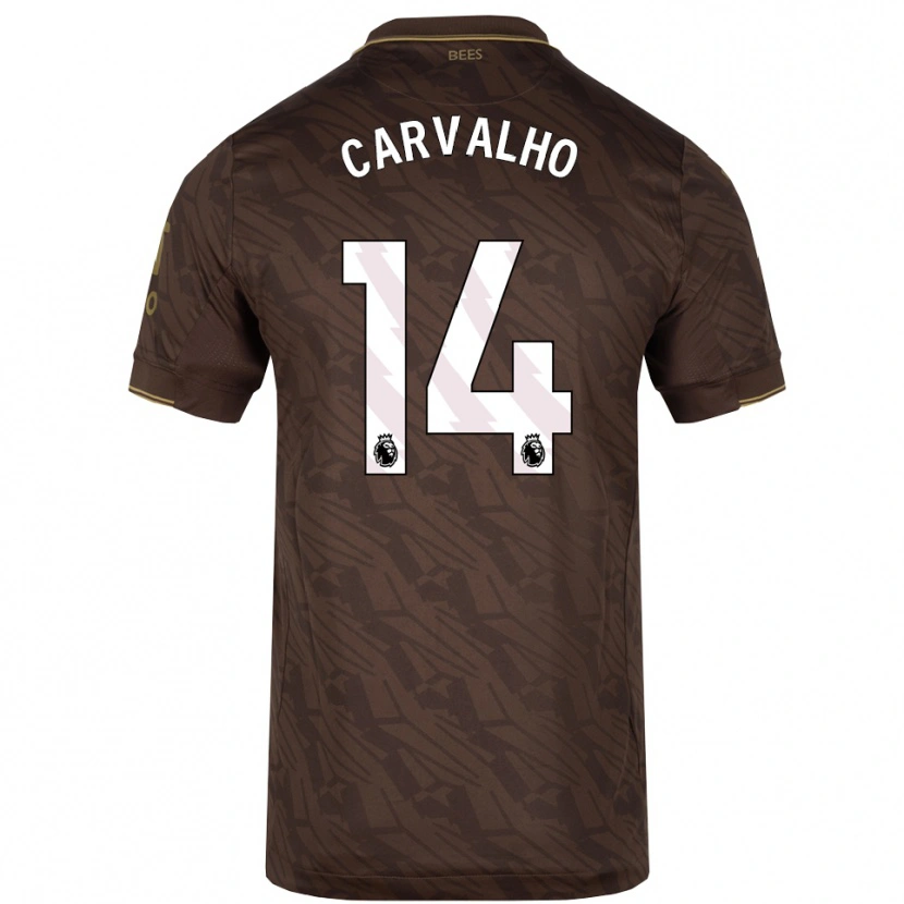 Danxen Dame Fábio Carvalho #14 Brun Gull Bortetrøye Drakt Trøye 2025/26 Skjorter T-Skjorte