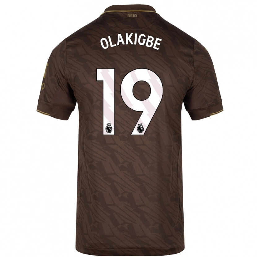Danxen Dame Michael Olakigbe #19 Brun Gull Bortetrøye Drakt Trøye 2025/26 Skjorter T-Skjorte