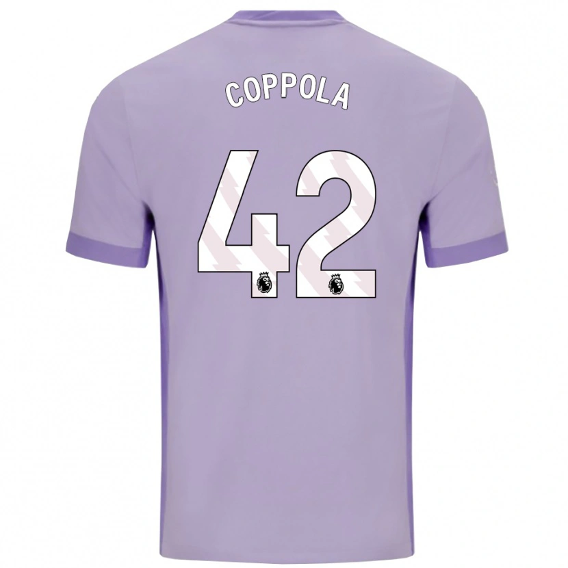 Danxen Dame Diego Coppola #42 Taro Lilla Hvit Bortetrøye Drakt Trøye 2025/26 Skjorter T-Skjorte