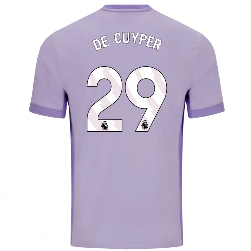 Danxen Dame Maxim De Cuyper #29 Taro Lilla Hvit Bortetrøye Drakt Trøye 2025/26 Skjorter T-Skjorte