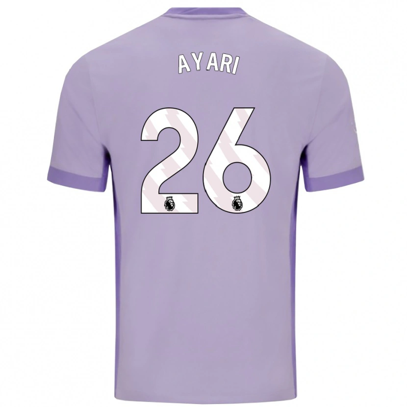 Danxen Dame Yasin Ayari #26 Taro Lilla Hvit Bortetrøye Drakt Trøye 2025/26 Skjorter T-Skjorte