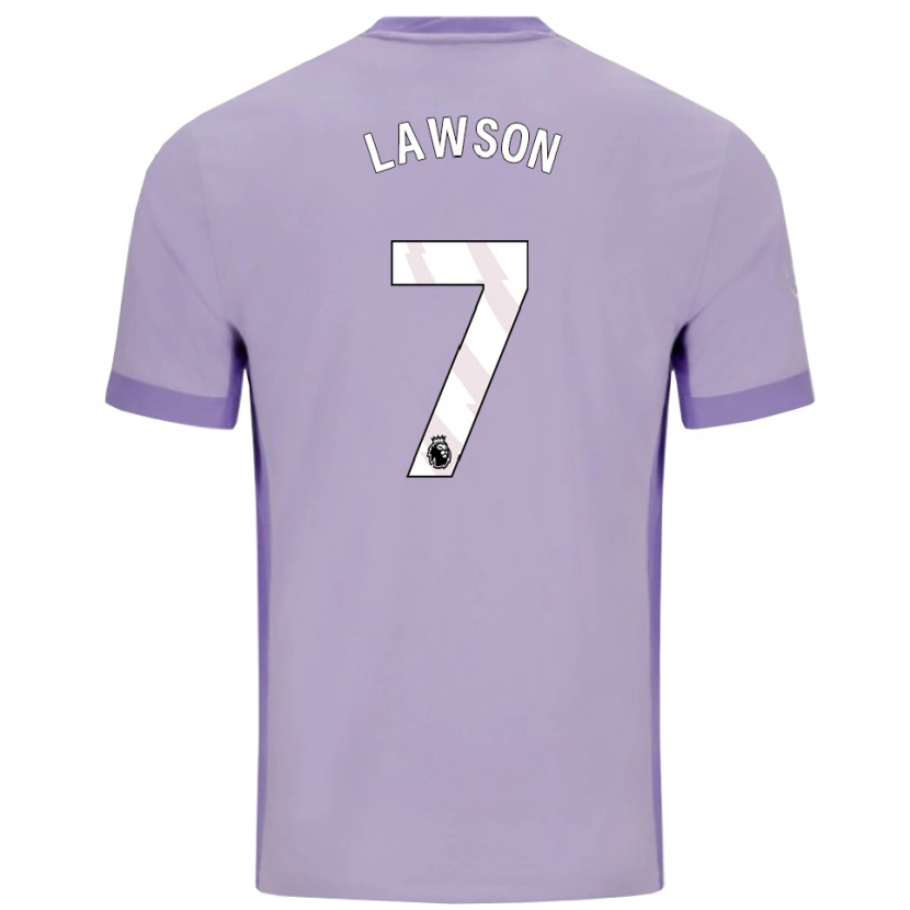 Danxen Dame Zebedee Lawson #7 Taro Lilla Hvit Bortetrøye Drakt Trøye 2025/26 Skjorter T-Skjorte