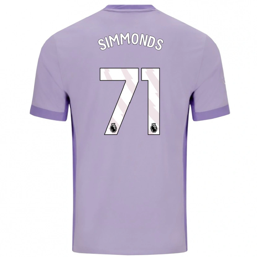 Danxen Dame Freddie Simmonds #71 Taro Lilla Hvit Bortetrøye Drakt Trøye 2025/26 Skjorter T-Skjorte