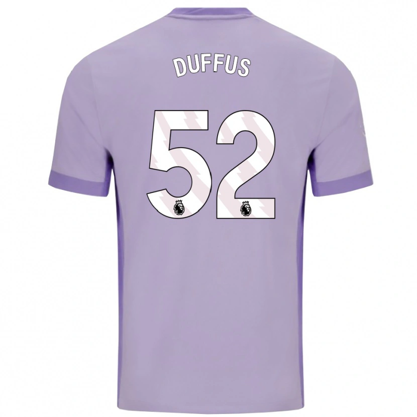 Danxen Dame Joshua Duffus #52 Taro Lilla Hvit Bortetrøye Drakt Trøye 2025/26 Skjorter T-Skjorte