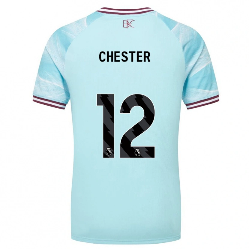 Danxen Dame Felix Chester #12 Himmelsblå Burgunder Bortetrøye Drakt Trøye 2025/26 Skjorter T-Skjorte
