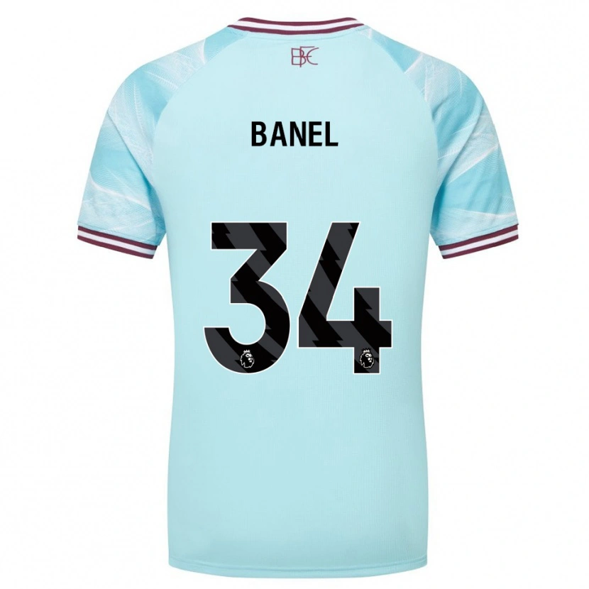 Danxen Dame Jaydon Banel #34 Himmelsblå Burgunder Bortetrøye Drakt Trøye 2025/26 Skjorter T-Skjorte