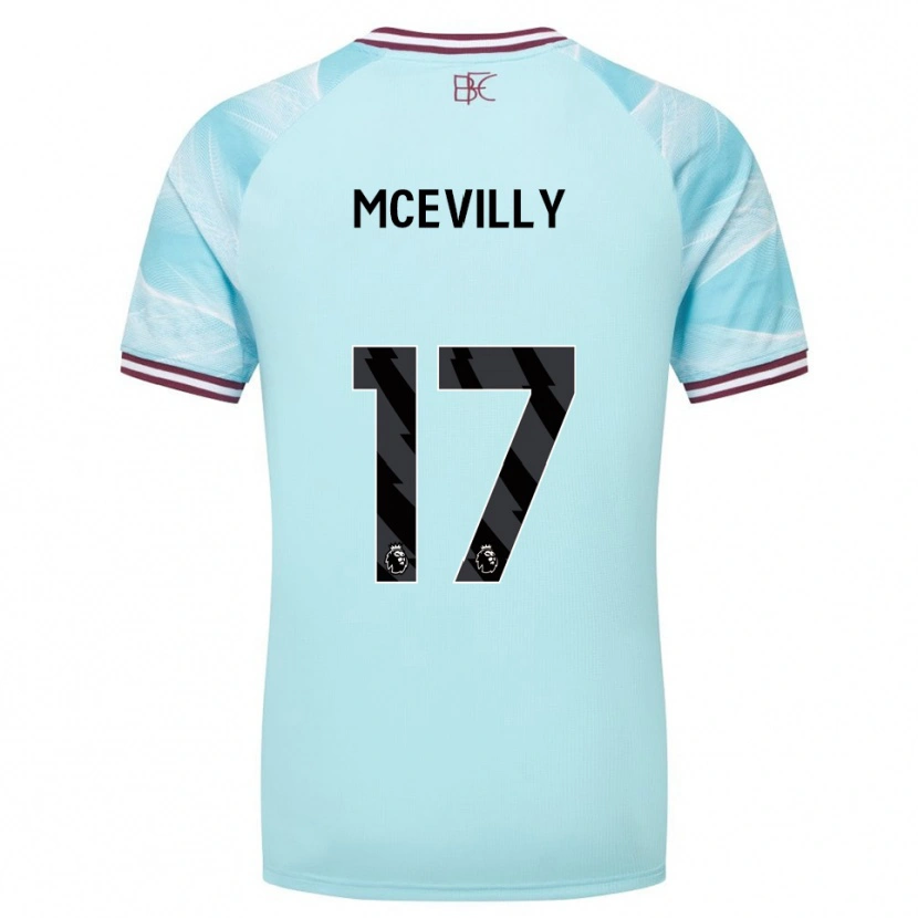 Danxen Dame Jack Mcevilly #17 Himmelsblå Burgunder Bortetrøye Drakt Trøye 2025/26 Skjorter T-Skjorte
