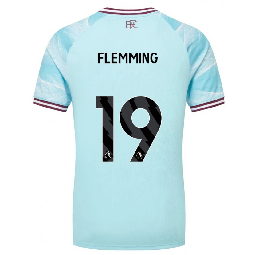 Danxen Dame Zian Flemming #19 Himmelsblå Burgunder Bortetrøye Drakt Trøye 2025/26 Skjorter T-Skjorte