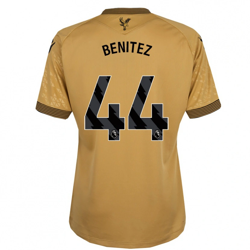 Danxen Dame Walter Benítez #44 Gull Svart Bortetrøye Drakt Trøye 2025/26 Skjorter T-Skjorte