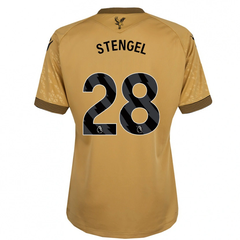 Danxen Dame Katie Stengel #28 Gull Svart Bortetrøye Drakt Trøye 2025/26 Skjorter T-Skjorte
