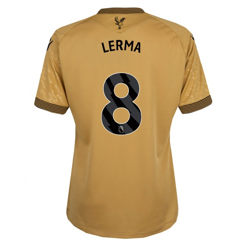 Danxen Dame Jefferson Lerma #8 Gull Svart Bortetrøye Drakt Trøye 2025/26 Skjorter T-Skjorte