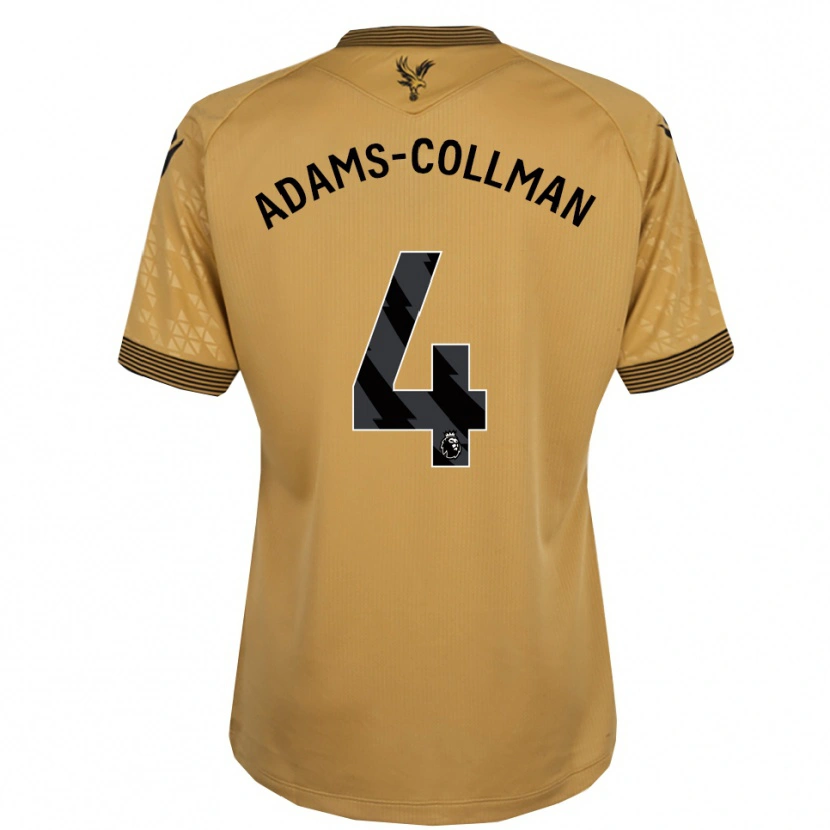 Danxen Dame Kai-Reece Adams-Collman #4 Gull Svart Bortetrøye Drakt Trøye 2025/26 Skjorter T-Skjorte