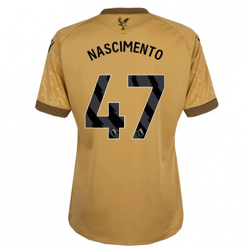 Danxen Dame Adler Nascimento #47 Gull Svart Bortetrøye Drakt Trøye 2025/26 Skjorter T-Skjorte