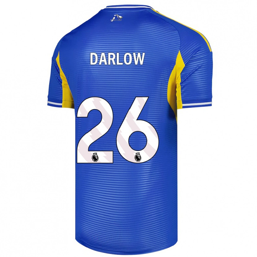 Danxen Dame Karl Darlow #26 Blå Gul Bortetrøye Drakt Trøye 2025/26 Skjorter T-Skjorte
