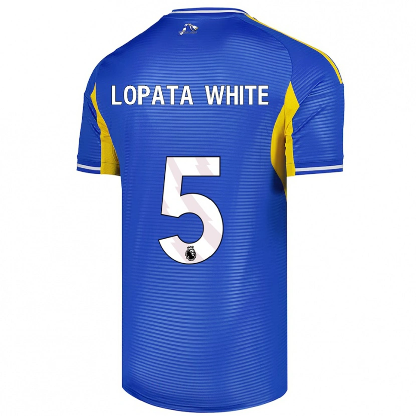 Danxen Dame Reuben Lopata-White #5 Blå Gul Bortetrøye Drakt Trøye 2025/26 Skjorter T-Skjorte