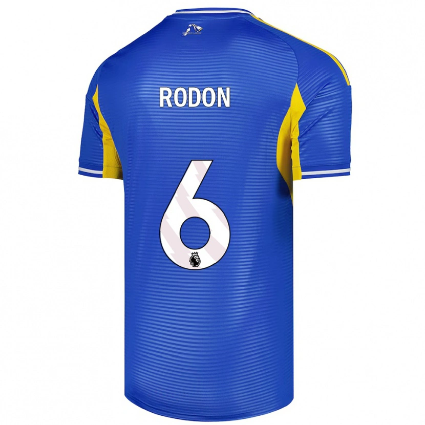 Danxen Dame Joe Rodon #6 Blå Gul Bortetrøye Drakt Trøye 2025/26 Skjorter T-Skjorte
