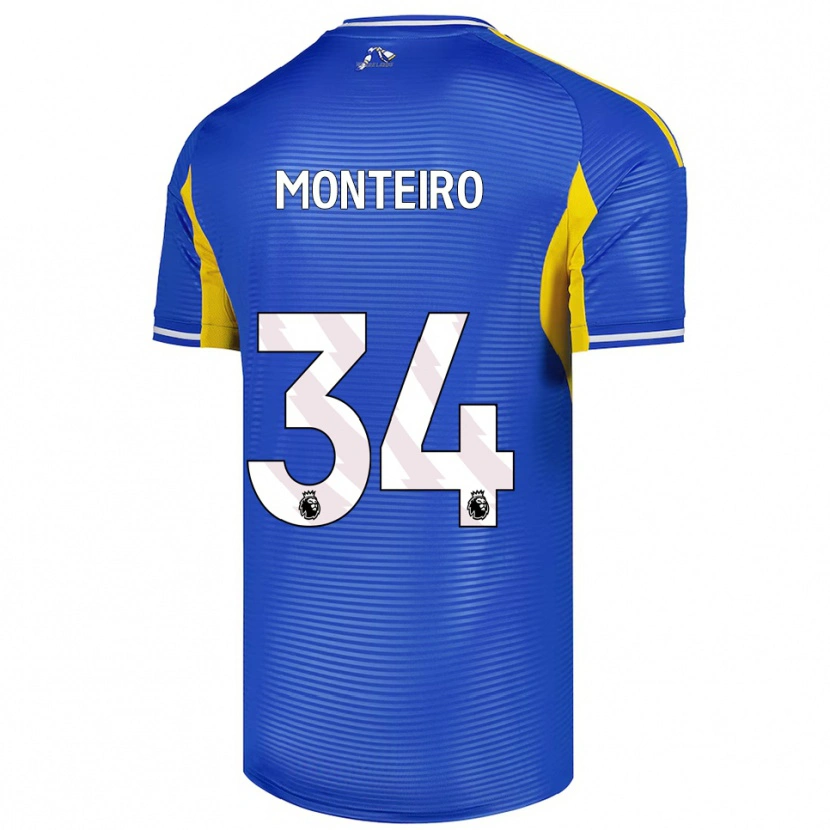 Danxen Dame Diogo Monteiro #34 Blå Gul Bortetrøye Drakt Trøye 2025/26 Skjorter T-Skjorte