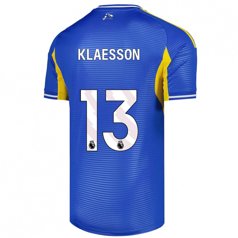 Danxen Dame Kristoffer Klaesson #13 Blå Gul Bortetrøye Drakt Trøye 2025/26 Skjorter T-Skjorte